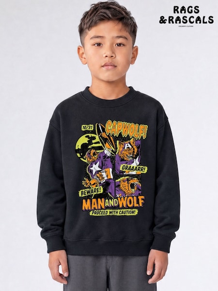 Black - Rags & Rascals Marvel Spider-man Frightful Halloween Sweatshirt