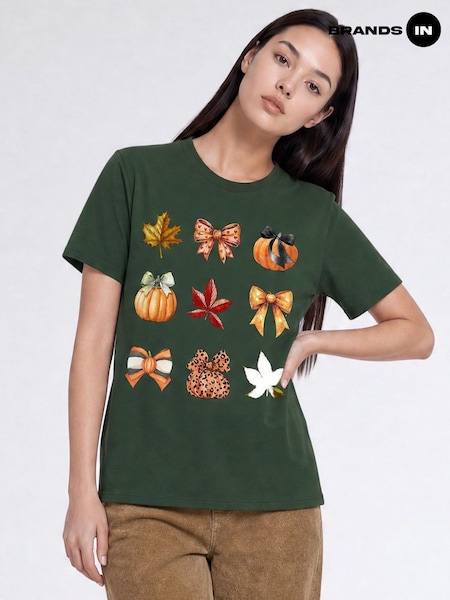 Green - Brands In Halloween Autumn Season Boyfriend Fit T-shirt