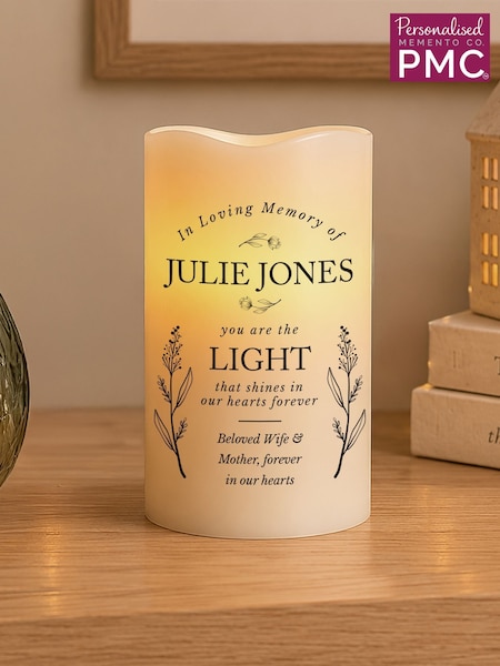 Personalised In Loving Memory Led Candle By Pmc