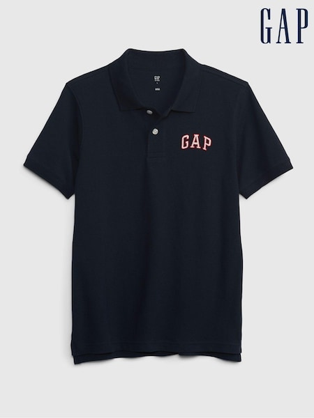 Gap Navy Blue Logo Short Sleeve Polo Shirt (4-13yrs) (806535) | £12