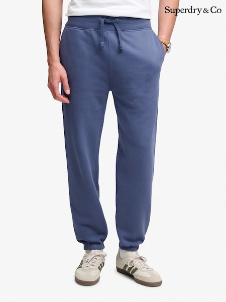 Blue - Regular Superdry Essential Company Logo Joggers