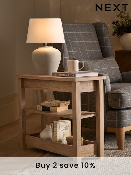 Natural Malvern Oak Effect Sofa Side Table (808674) | £150