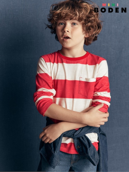 Red - Boden Everyday Long Sleeve T-shirt