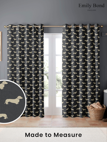 Emily Bond Grey 100% Cotton Peggy Made to Measure Curtains (811041) | £91