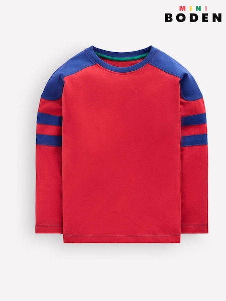 Red - Boden Colour Block T-shirt