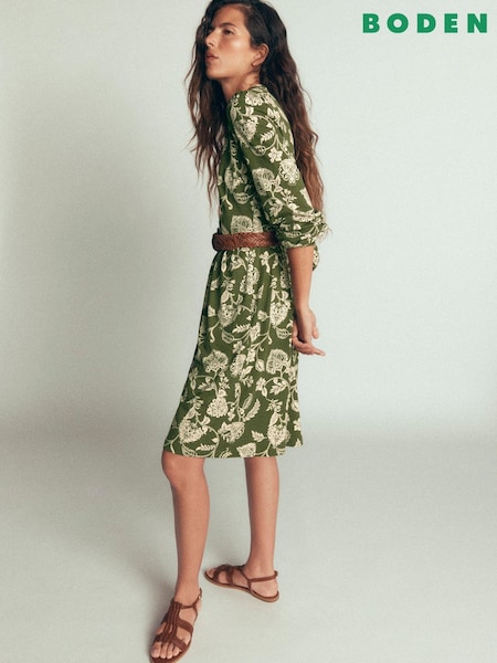 Green - Boden Naomi Long Sleeve Dress