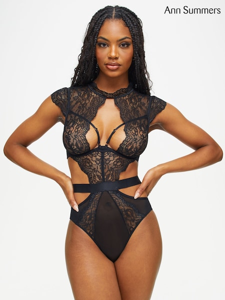 Ann Summers Black High Neck Zalia Lace Body (812648) | £32