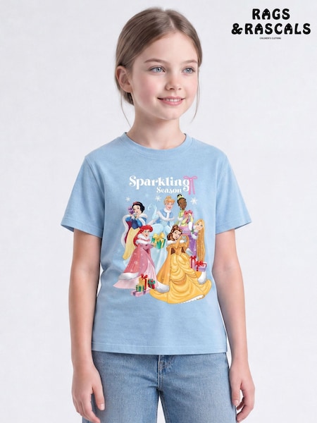 Blue - Rags & Rascals Disney Princesses Christmas T-shirt