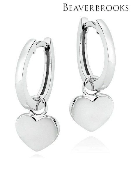 Beaverbrooks Heart Charm Hoop Earrings (813330) | £60