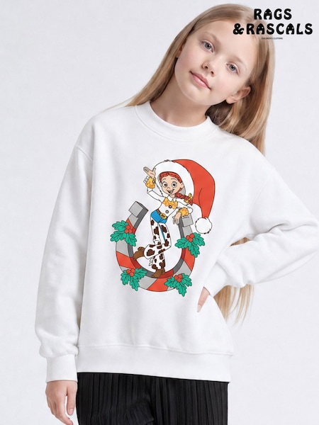 White - Rags & Rascals Disney Toy Story Jessie Christmas Sweatshirt