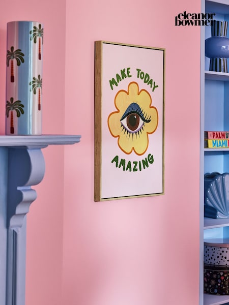 Eleanor Bowmer Pink/Yellow Eye Wall Art (814425) | £35