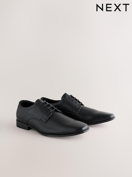 Black Slim Square Derby Shoes (815468) | £35