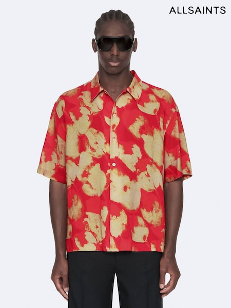 Orange - Regular Allsaints Tulip Short Sleeve Shirt
