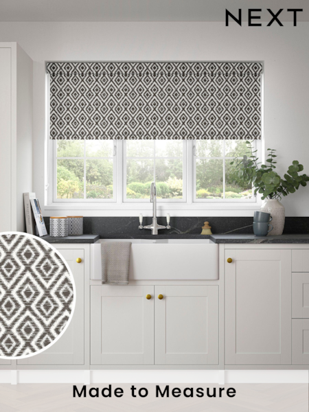Grey Diamond Geo Made to Measure Roller Blind (816626) | £57