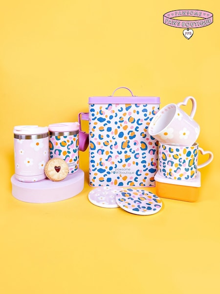 Pawsome Paws Boutique Pink Pet Food Storage Tin With Scoop (818087) | £25