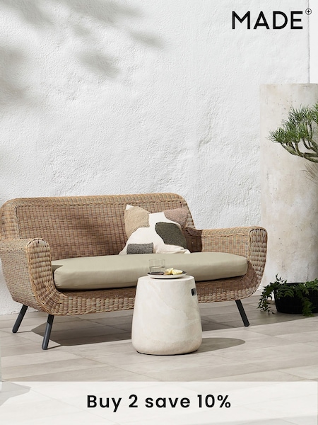 MADE.COM Natural Jonah Garden 2 Seater Sofa Polyrattan (818215) | £749