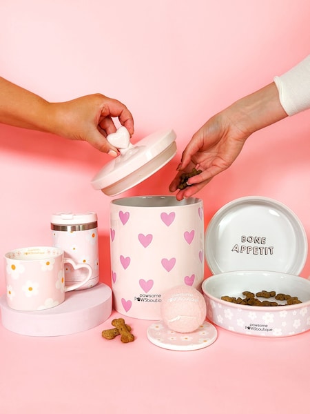 Pawsome Paws Boutique Pink Ceramic Pet Treat Jar (818298) | £30
