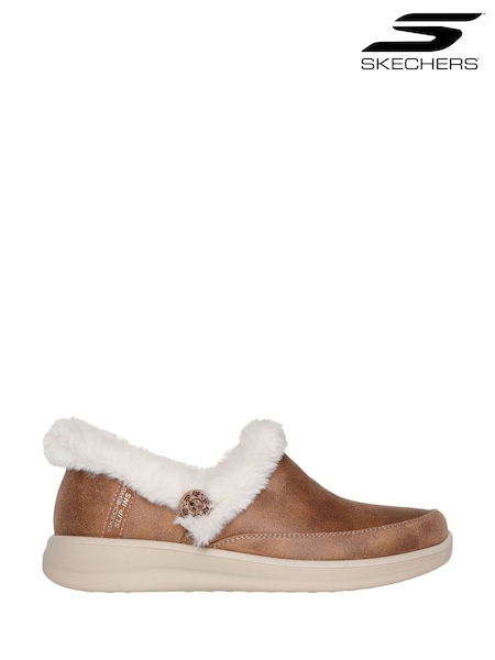 Chestnut Brown - Skechers Cozy Escape Slippers