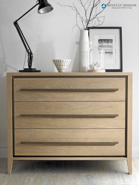 Bentley Designs Natural Rimini Oak 3 Drawer Chest (818798) | £600
