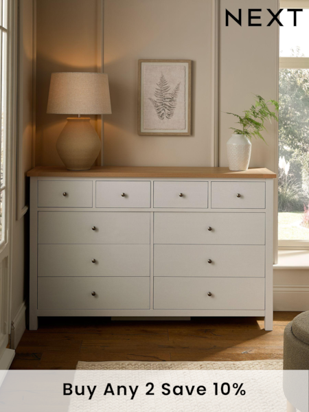 Chalk Malvern Paint Effect 10 Drawer Chest of Drawers (818815) | £550