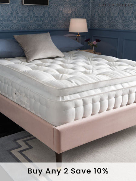 Laura Ashley White Emsworth 2500 Pocket Sprung Firm Mattress (820214) | £699 - £875