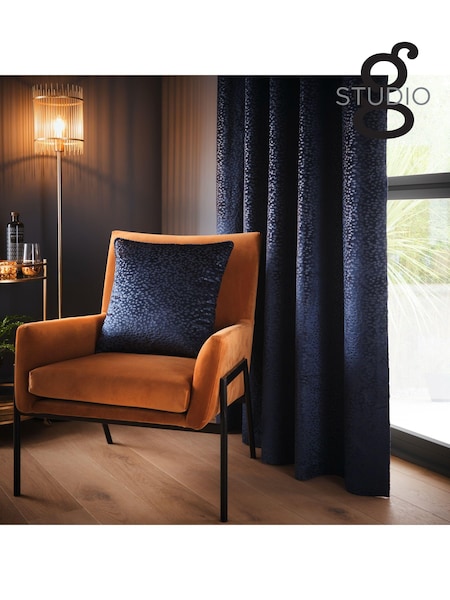 Studio G Blue Vienna Eyelet Curtains (820391) | £130 - £230