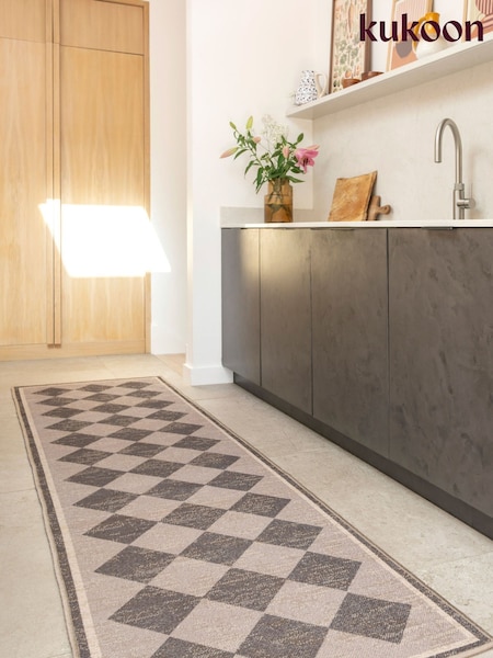 Kukoon Washable Suki Harlequin Jute Style Runner