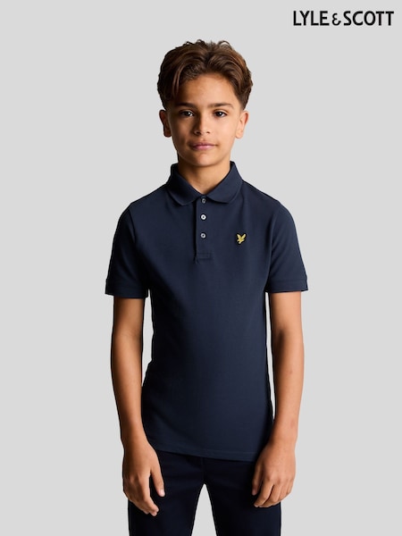Lyle & Scott Navy Blue Boys Classic Polo Shirt (822326) | £35 - £40