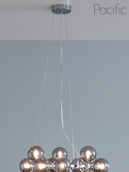 Pacific Black Vecchio Glass Ball And Metal Ceiling Light Pendant (823081) | £350