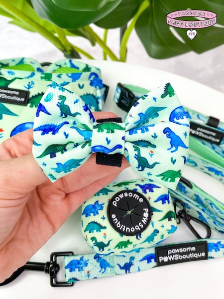 Pawsome Paws Boutique Blue Dog Poo Bag Holder And Bow Tie Set (823683) | £16