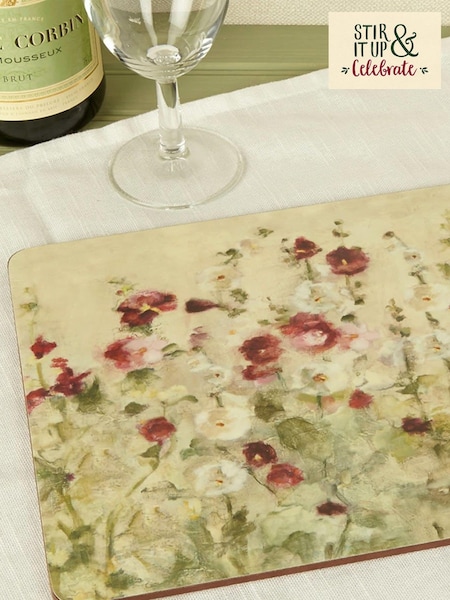 Set of 6 Red Wild Poppy Placemats (824160) | £22