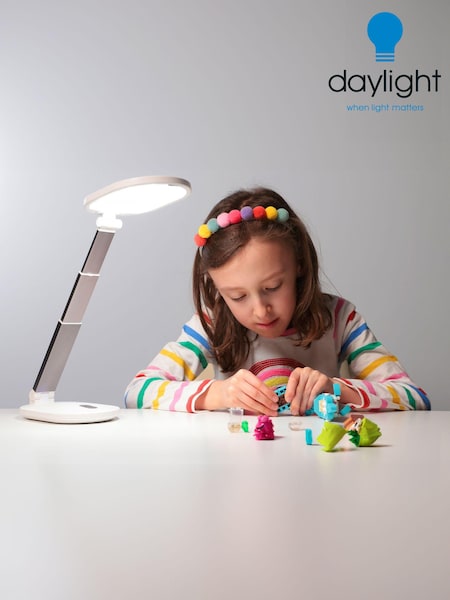 Daylight Company White Foldi Go Portable Desk Lamp (824535) | £85