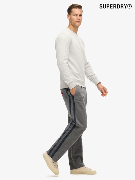 Superdry Grey Marl/Eclipse Navy Essential Logo Straight Joggers (824564) | £55