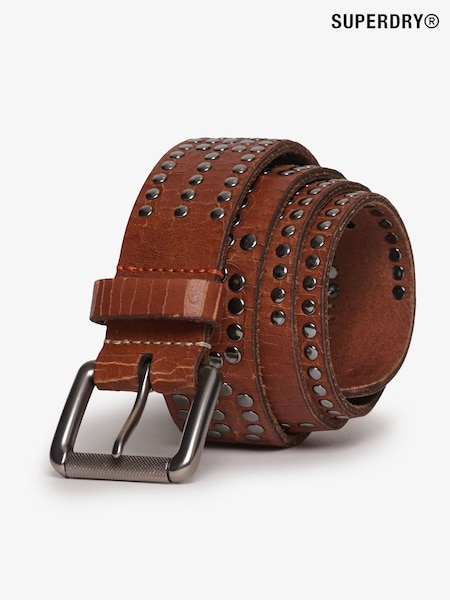 Superdry Tan Logo Goods Belt (824760) | £50