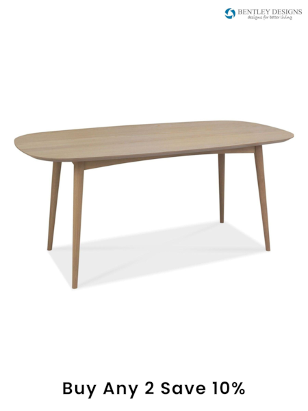 Bentley Designs Natural Dansk 6 Seater Dining Table (825607) | £390