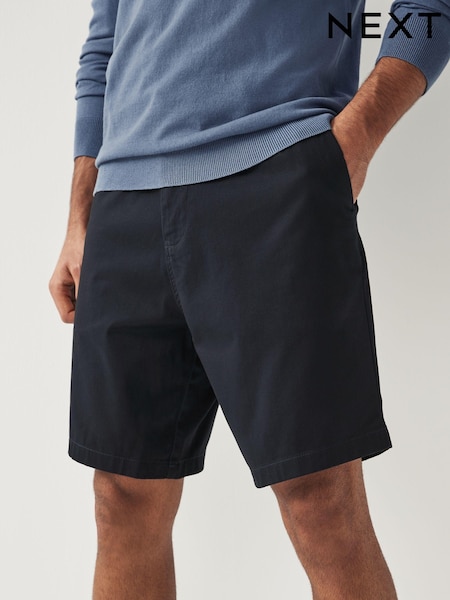Navy Blue Straight Fit Stretch Chinos Shorts (826849) | £20