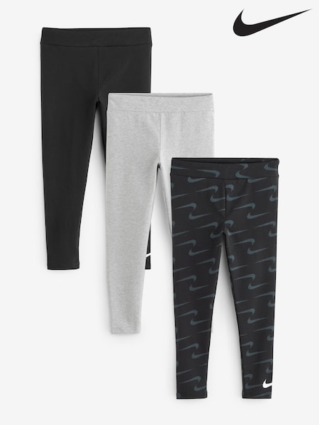 Nike Black Little Kids Leggings 3 Pack (827874) | £40