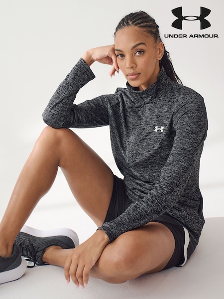 Under Armour Black Tech Twist 1/2 Zip Sweat Top (828300) | £40
