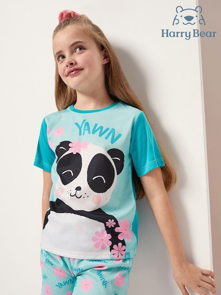 Harry Bear Blue Panda Animal 100% Cotton Pyjamas (829864) | £15