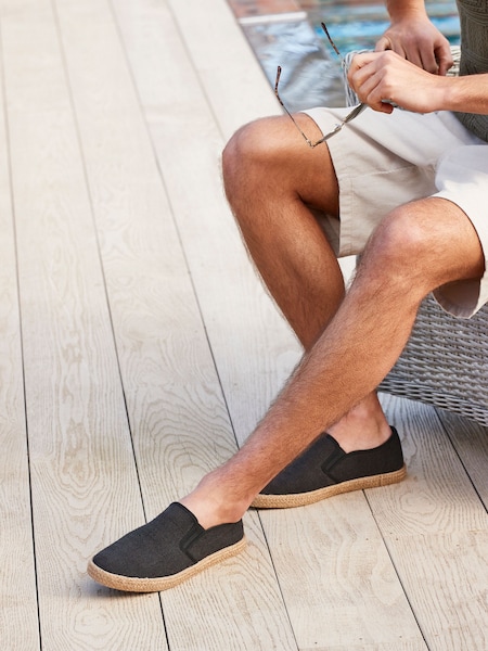 Black Textured Espadrilles (830258) | £30