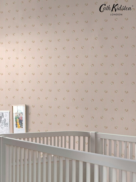Cath Kidston Rose Spaced Stripe 10m Wallpaper