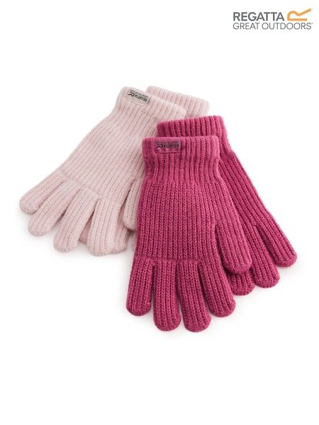 Pink - Regatta Thermal Gloves Accessory Set 2 Pack