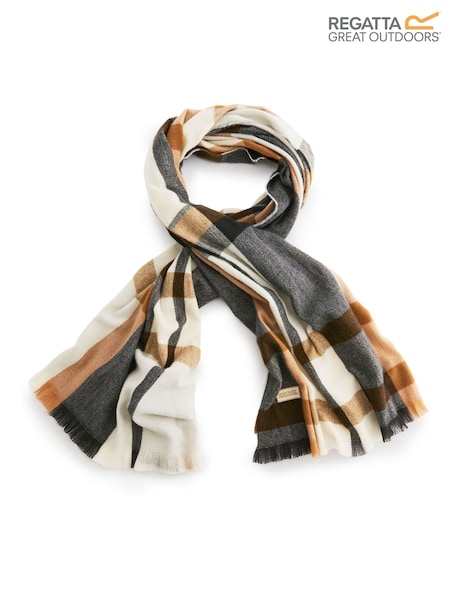 Brown - Regatta Check Scarf