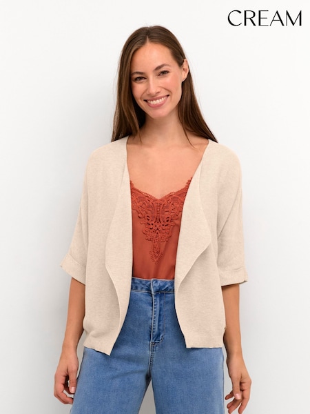 Cream Sillar 100% Cotton Knitted Cream Cardigan (836432) | £50