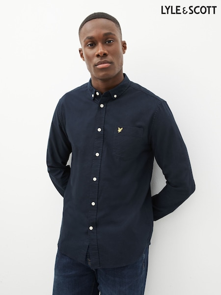 Lyle & Scott Navy Cotton Oxford Shirt (836772) | £65