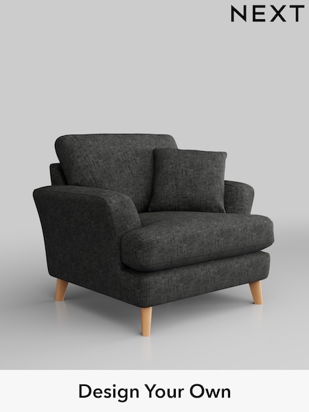 Boucle Weave Easy Clean/Charcoal Grey Conway Relaxed Sit (837165) | £775