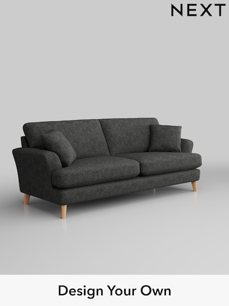 Boucle Weave Easy Clean/Charcoal Grey Conway Relaxed Sit (837165) | £1,350