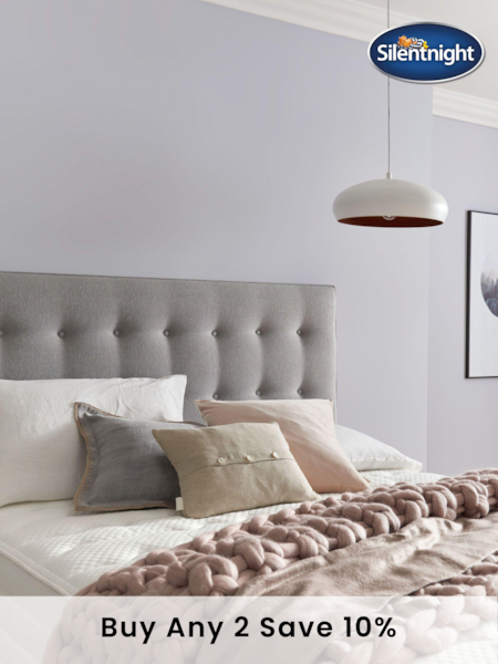 Silentnight Slate Grey Hayez Strutted Headboard (839639) | £175 - £265
