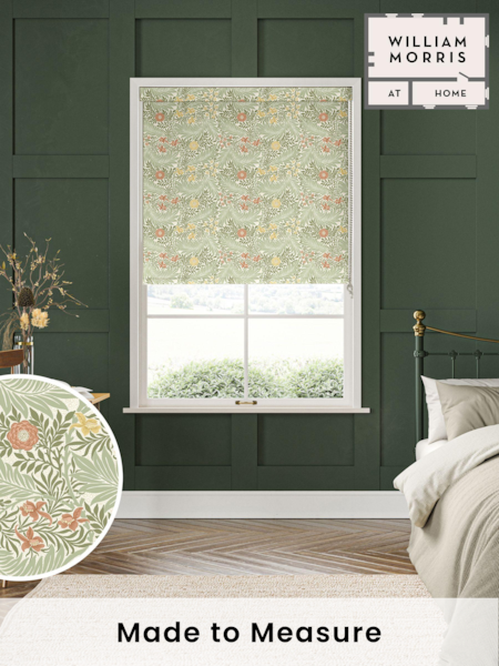 William Morris At Home Green Larkspur Made to Measure Roller Blind (839724) | £61