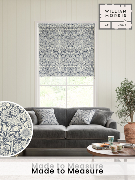 William Morris At Home Indigo Blue Sunflower Made To Measure Roller Blind (839878) | £61